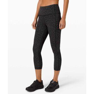 LULULEMON Women's Pace Rival High-Rise Crop 22" Size 6 In Formation Camo Deep